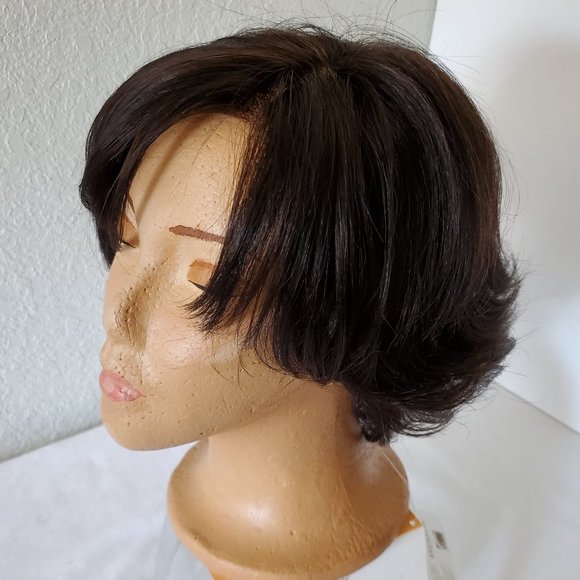 SOLD - Gabor Wig Hand-Tied Lace Front & Mono Part Short Wavy Dark Brown NWT - Picture 8 of 16